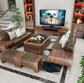 SOFA GỖ ÓC CHÓ SF2302