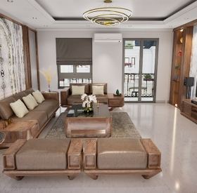SOFA GÓC GỖ ÓC CHÓ SF2310