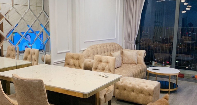 Thi công nội thất phòng khách và phòng ngủ nhà Chị Tâm Hocmon