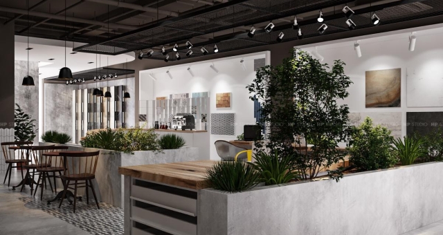 Thi công trọn gói nội thất Showroom Mao Trung